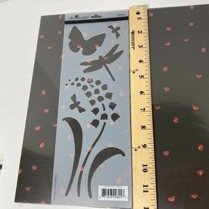 Butterfly Bird Dragonfly Flower Stencil Template